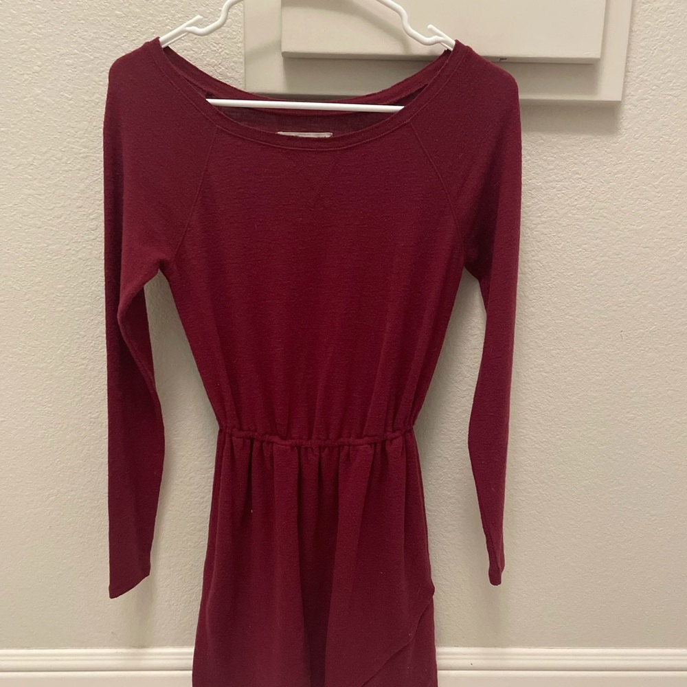girls maroon dress (used)